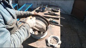 Печка под казан из дисков