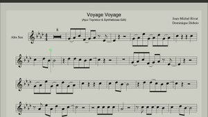 Desireless - Voyage Voyage - Ноты для саксофона альт клубная версия для саксофонистов