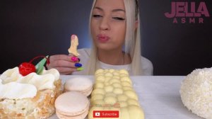 ASMR EATING MILKA BUBBLE CHOCOLATE, WHITE FOOD, ICE CREAM, CAKE, JELLY 초콜릿 (DESSERT) MUKBANG 먹방, 4K