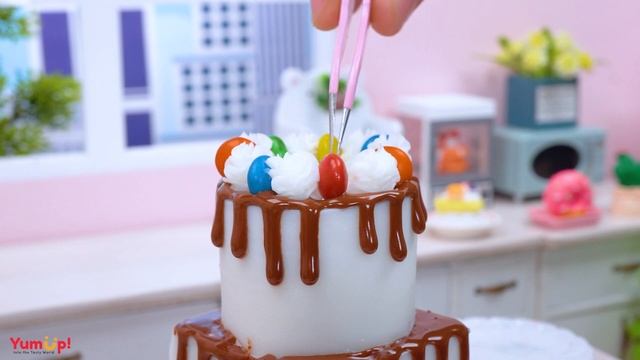 Satisfying Miniature Chocolate Cake Decorating 🍫🍓 So Soft Miniature Strawberry Chocolate Cake Idea