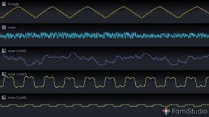 Journey To Silius - Title Theme (N163 Sunsoft Bass) FamiStudio 4.0.0 (Oscilloscope View)