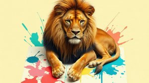 The Artist Draws a Lion