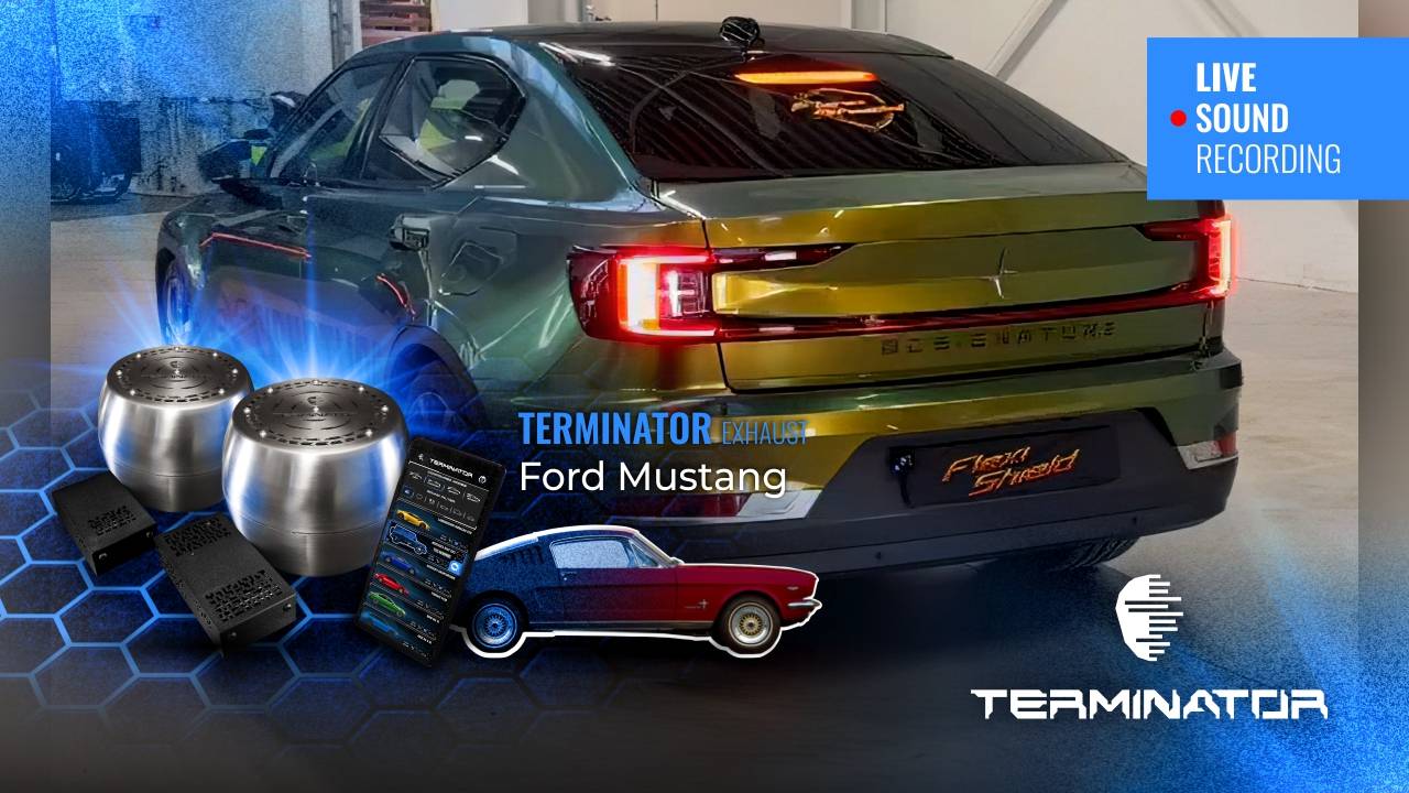 Polestar 2 с выхлопом Ford Mustang, электронная выхлопная система Terminator