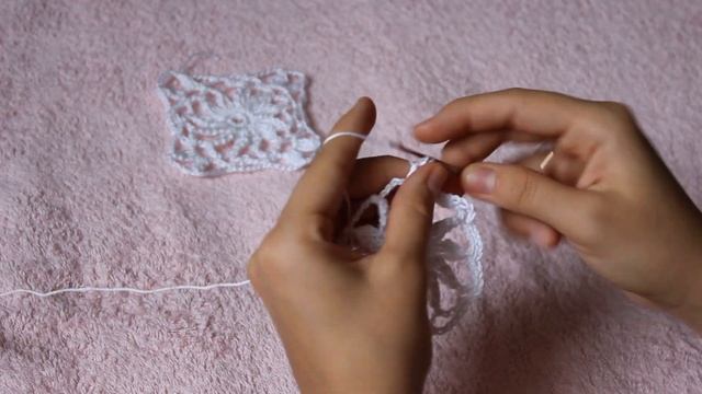 Вязание крючком. Crochet. Квадратный цветочный мотив.2