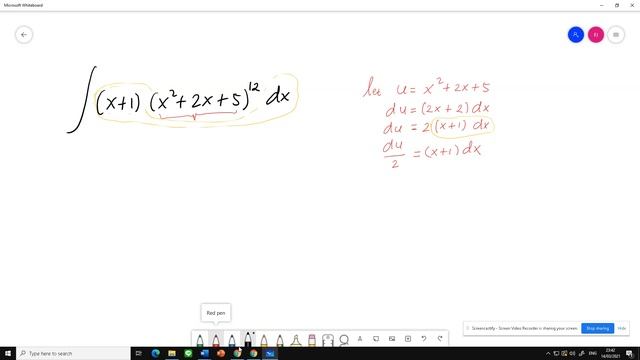 U-Substitution Int (x+1)(x^2+2x+5)^12 dx смотреть онлайн