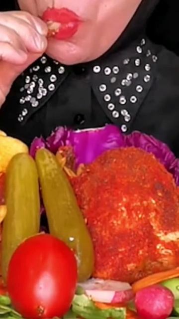 أصوات الاكل موكبانغ /ASMR MukBANG Eating#shorts chicken Dolma Sarma Grape смотреть онлайн