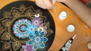 Роспись панно, цветы.