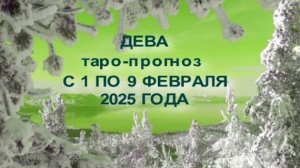 ДЕВА ТАРО-ПРОГНОЗ С 1 ПО 9 ФЕВРАЛЯ 2025 ГОДА