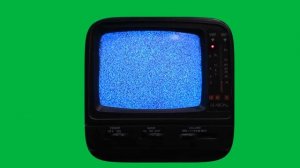 Retro Mini TV Chroma Key Green Screen Vintage Static Television Effect