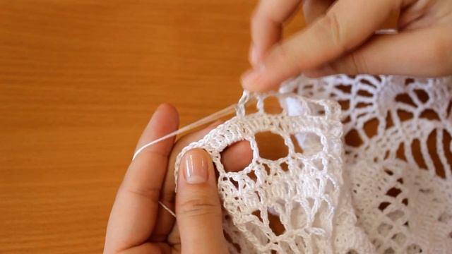 САЛФЕТКА С РОЗАМИ крючком (9 часть) Ряды 30-32