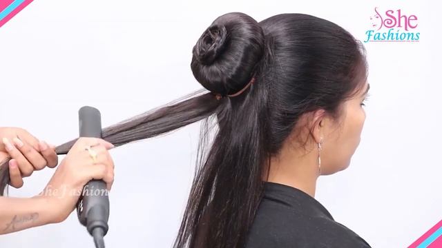 top puff braided hairstyle for girls || hair style girl || easy and simple hairstyles смотреть онлайн