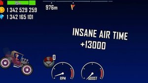 Hills climb racing -Hot rod on moon [3999m] Record||