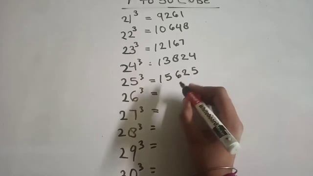 1 to 50 cube | 1 से 50 तक का घन | cube trick | how to find cube of any no.