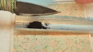 Закалка кухонного ножа в графите