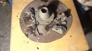 Самодельный гончарный круг: первое изделие