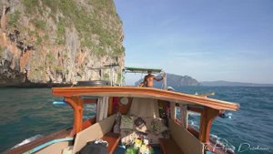 Майя Бэй. Лагуна Пиле. Частный тур на длиннохвостой лодке Ко Пхи-Пхи, Таиланд 4k