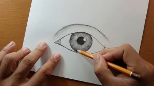 Disegni facili | Un modo semplice per disegnare un occhio realistico per i principianti | draw a ey