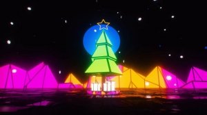 Neon Christmas Theme Background Loop 2 (2 Hours Relaxing, Satisfying, VJ Loop, Screensaver, ASMR) 4