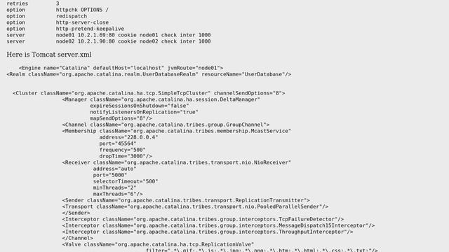 DevOps & SysAdmins: Tomcat 6 session replication does not work with HAProxy