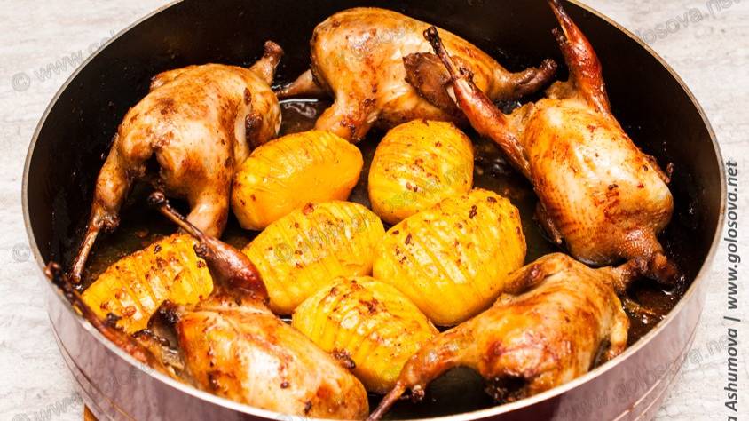 Перепела с молодым картофелем и соусом барбекю смотреть онлайн