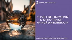 Управление вниманием — ключевой навык личной эффективности