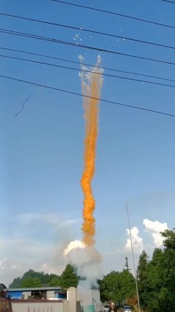 СУ0402512 Дневная батарея салютов оранжевая (треск) 25*1,25