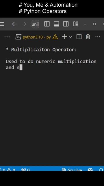 Python Arithmetic Operators (Part 1) #pythonoperators #learningpython #python