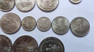 Новые монеты в коллекции. Юбилейные монеты Португалии, "ходячки" Заир и Кения