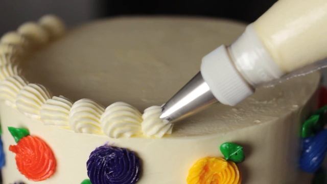 Rainbow Buttercream Designs | Cake Decorating Ideas