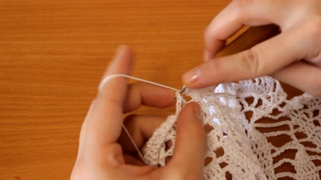 САЛФЕТКА С РОЗАМИ крючком (7 часть) Ряды 24-26