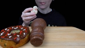 ASMR Ferrero Rocher Hollow Chocolate Snowman, Nutella Cake, Macarons, Sugar Cookie M&M Candy, Lindt