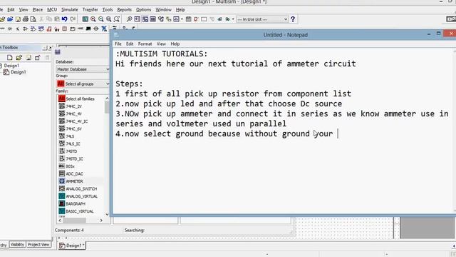 How to use Ammeter in Multisim Simulation