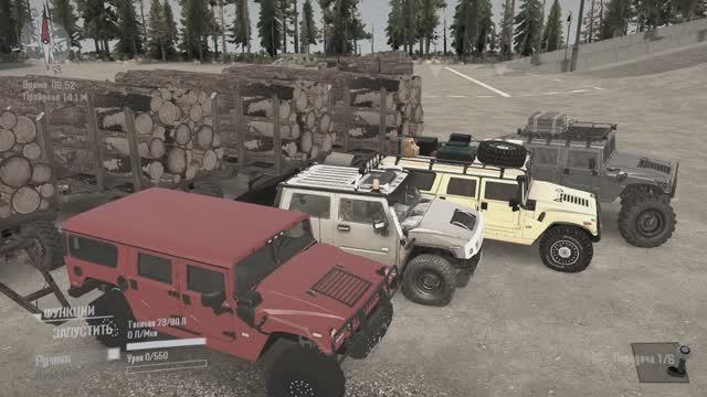 Hummer Н1 Хаммер Н2 супер легендарные внедорожники на полигоне в Spintires: MudRunner,