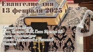 Евангелие дня с толкованием, 13 февраля 2025 года