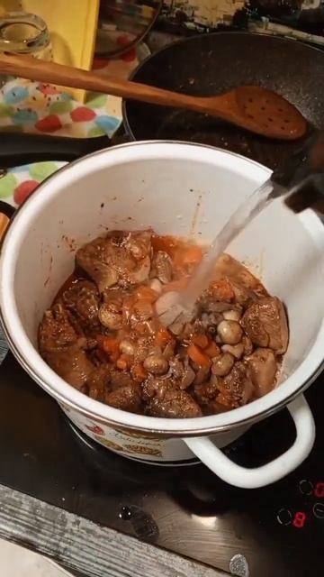 Индейка с грибами и картошкой #еда #рецепт #вкусно #индейка #ужин
