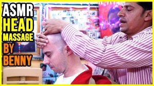 ASMR HEAD MASSAGE with SOFT SPOKEN by BENNY BABA'S nephew 💛 COSMIC SALON 💛 ASMR BARBER