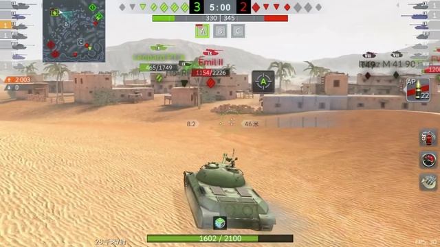 World of Tanks Blitz WZ-111 model 1-4 初體驗...