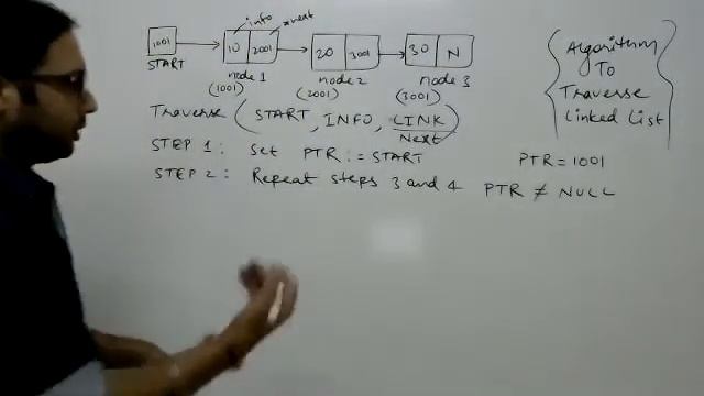 19 Traverse Algorithm for Singly Linked List | DSA Video Tutorials Series