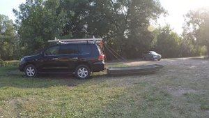 Автоматический подъемник  лодок на авто