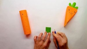 DIY Морковка из бумаги своими руками Как сделать морковку / How to make a carrot out of paper.