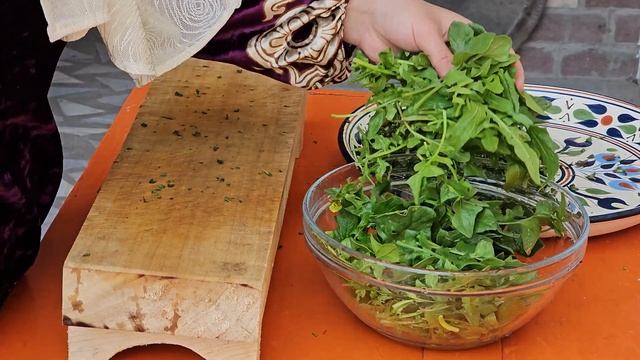 Деревянная самса с мятой/ из зелени в тандыре. RUS СУБТИТРЫ