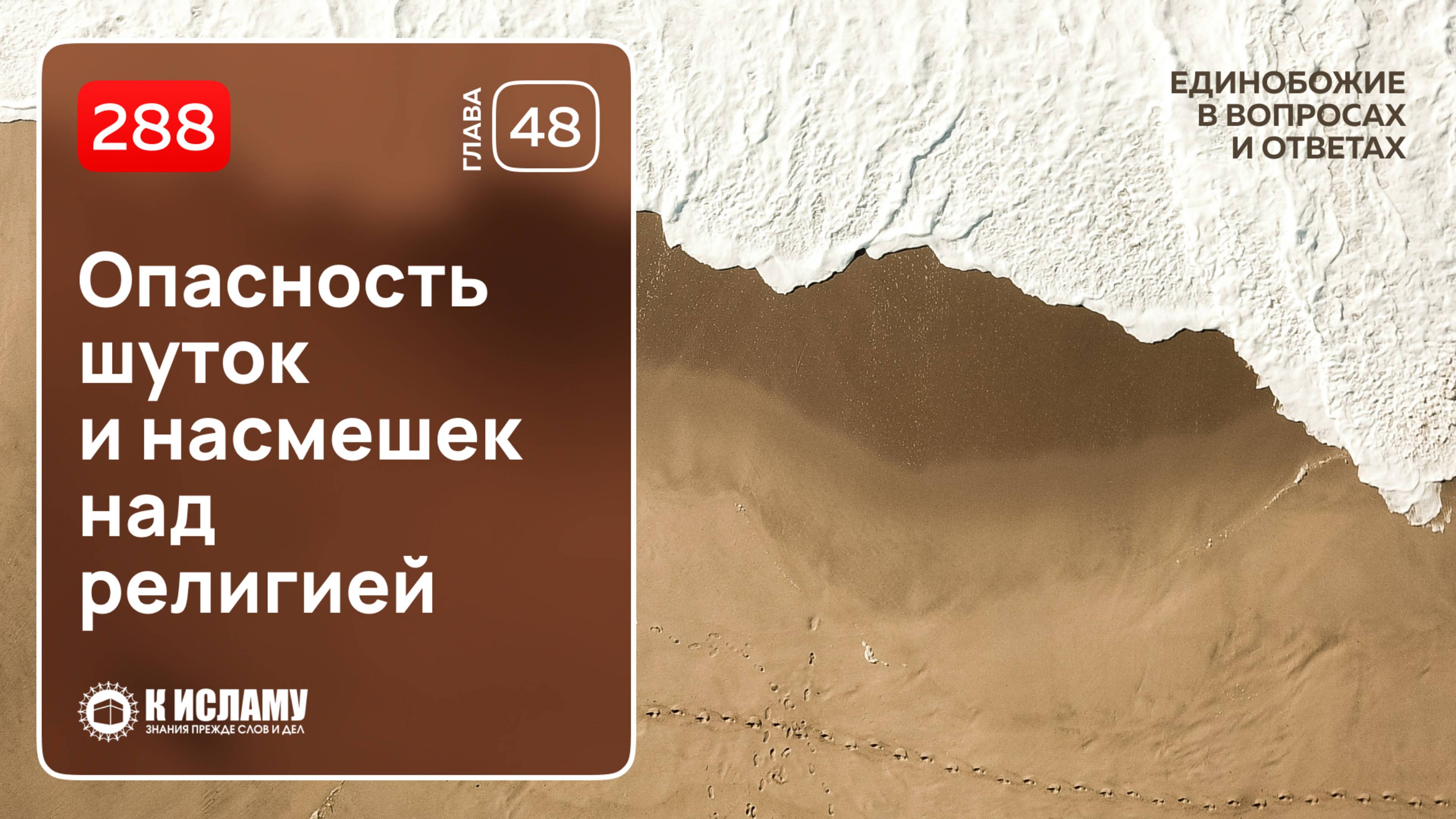 288. Глава 48. Опасность шуток и насмешек над религией. Единобожие в вопросах и ответах