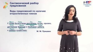 Синтаксический разбор простого предложения