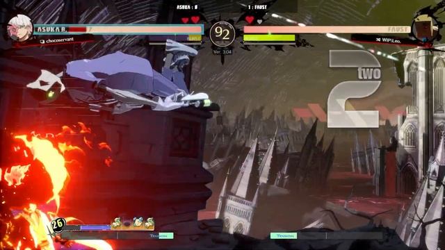 GGST | chocoservant (Asuka) VS Leo (Faust) | Guilty Gear Strive High level gameplay