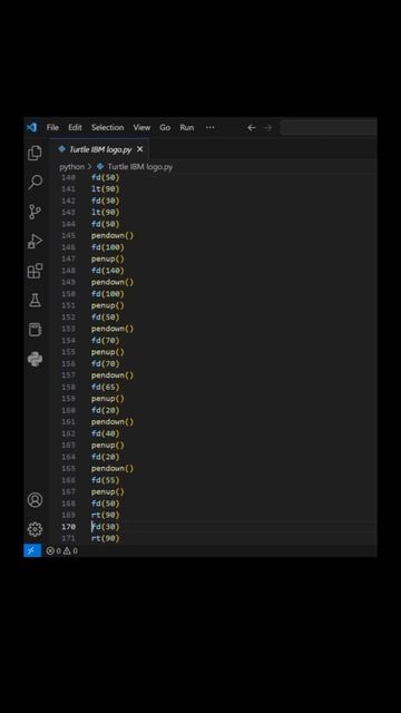 IBM logo by Python Turtle             #pythonturtle #pythonturtletutorial #educationalshorts #codin