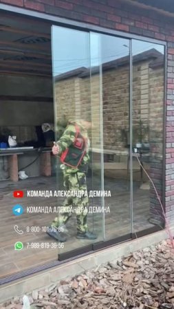 Безрамное остекление беседки в Ставрополе