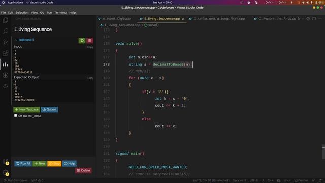 E. Living Sequence | Codeforces Round 863 (Div. 3) | Codeforces | DCC NIT-A