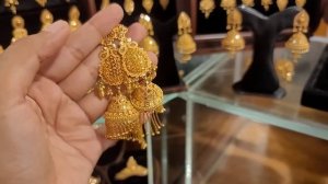 সোনার ঝুমকি কানের দুল /gold Jhumka earrings