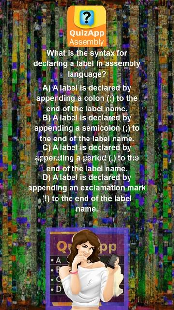 Assembly What is the syntax for declaring a label in assembly language