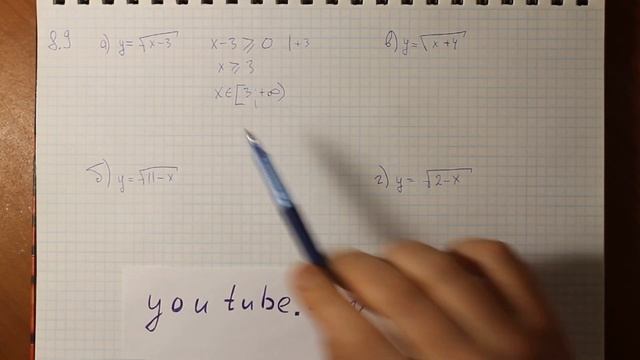 Задача 8.9 - алгебра 9 класс Мордкович смотреть онлайн